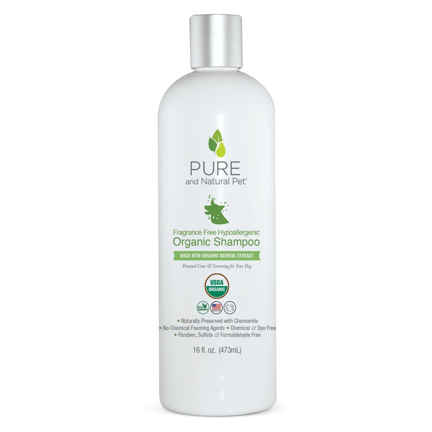 Fragrance Free Hypoallergenic Organic Shampoo 16 fl. oz.