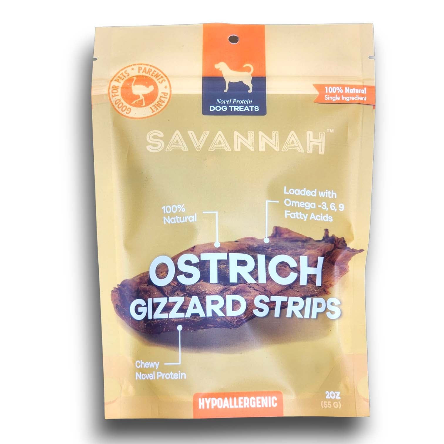 Savannah Ostrich Gizzard Strips, 2oz – Fetchin Brands LLC