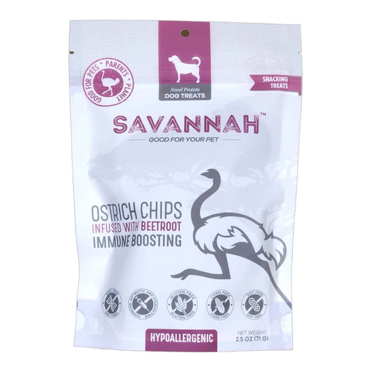 Savannah Ostrich Chips with Beetroot, 2.5oz