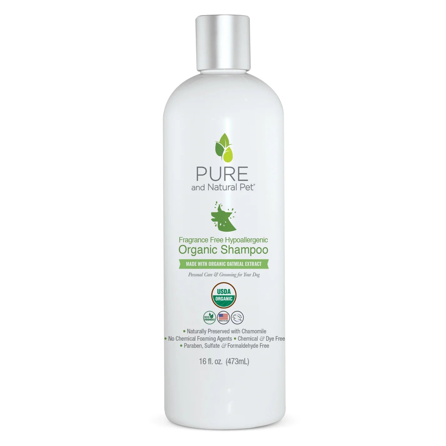 Fragrance Free Hypoallergenic Organic Shampoo  16 fl. oz.